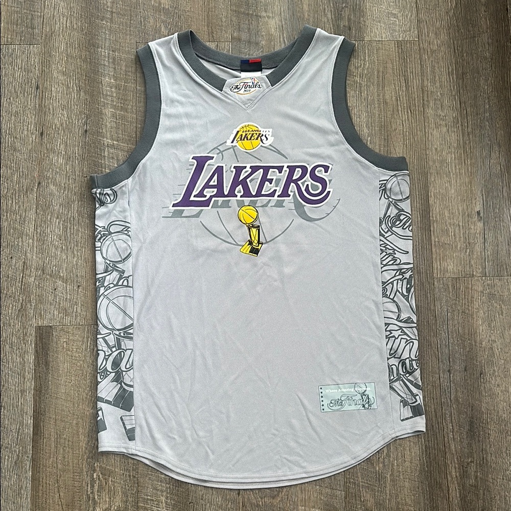 NBA Lakers Gray and Purple Jersey